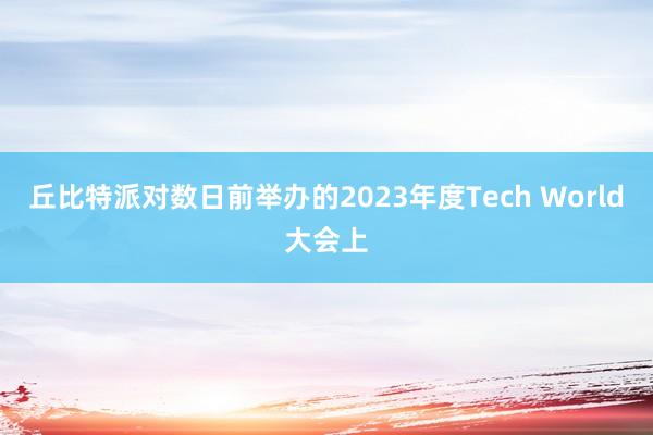 丘比特派对数日前举办的2023年度Tech World大会上