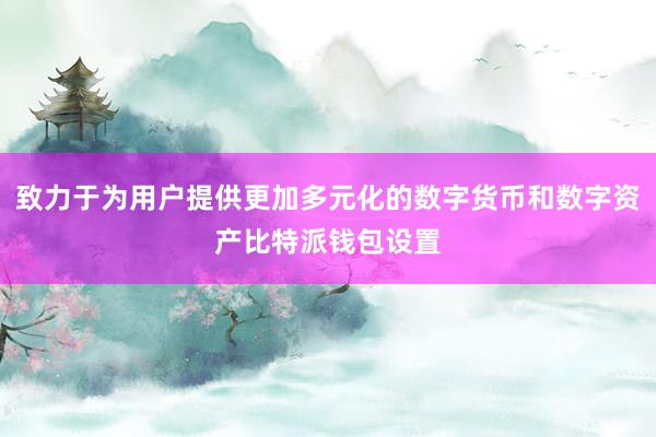 致力于为用户提供更加多元化的数字货币和数字资产比特派钱包设置