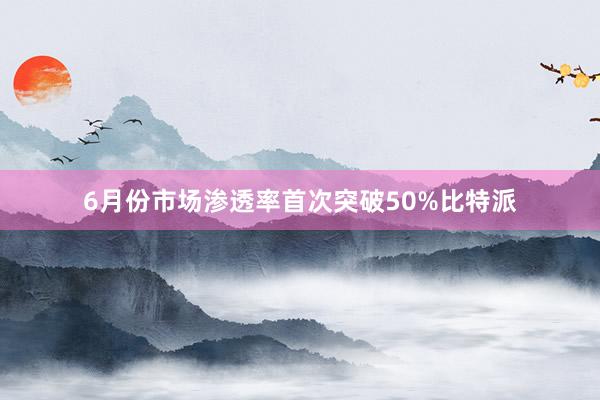 6月份市场渗透率首次突破50%比特派