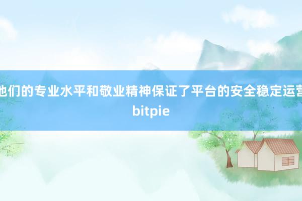 他们的专业水平和敬业精神保证了平台的安全稳定运营bitpie