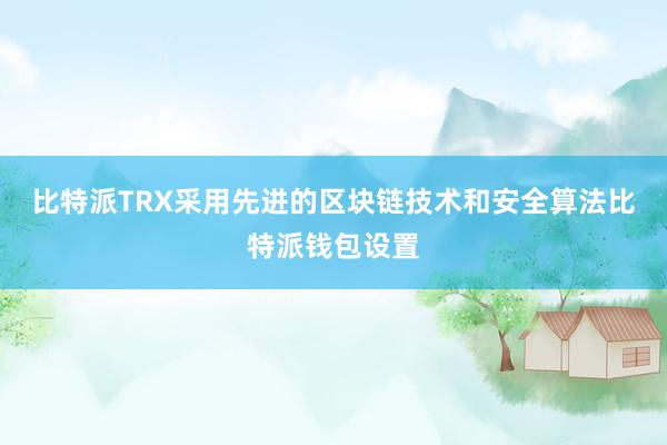 比特派TRX采用先进的区块链技术和安全算法比特派钱包设置