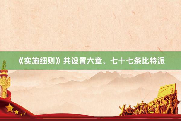 《实施细则》共设置六章、七十七条比特派