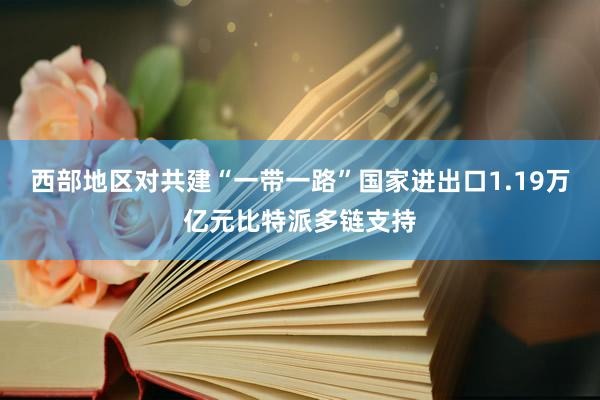 西部地区对共建“一带一路”国家进出口1.19万亿元比特派多链支持