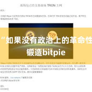 “如果没有政治上的革命性锻造bitpie