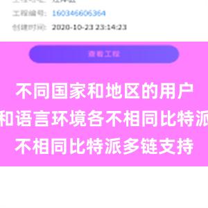 不同国家和地区的用户使用习惯和语言环境各不相同比特派多链支持