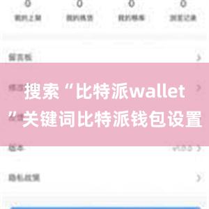 搜索“比特派wallet”关键词比特派钱包设置