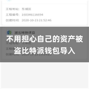 不用担心自己的资产被盗比特派钱包导入